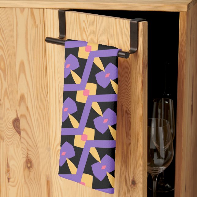 Paño De Cocina Morado decorativo (Pliegue de tercios)