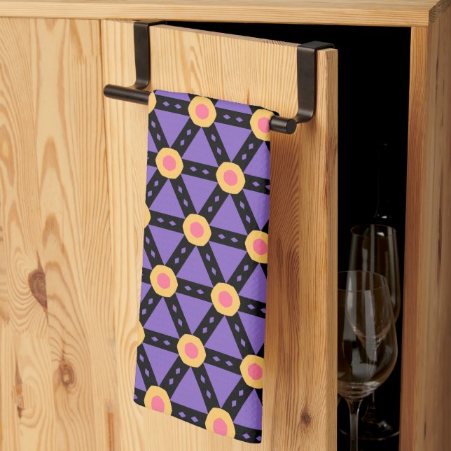 Paño De Cocina Morado decorativo (Pliegue de tercios)