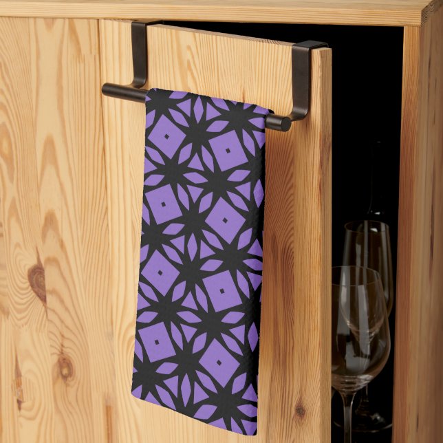 Paño De Cocina Morado decorativo (Pliegue de tercios)