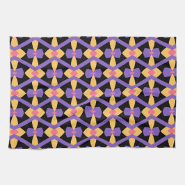 Paño De Cocina Morado decorativo y amarillo