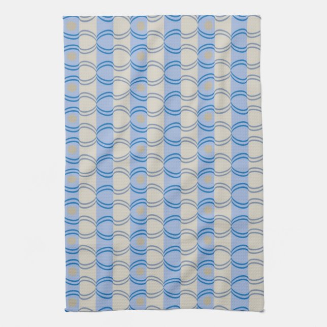 Paño De Cocina Moreno azul común de Candystripe (Vertical)