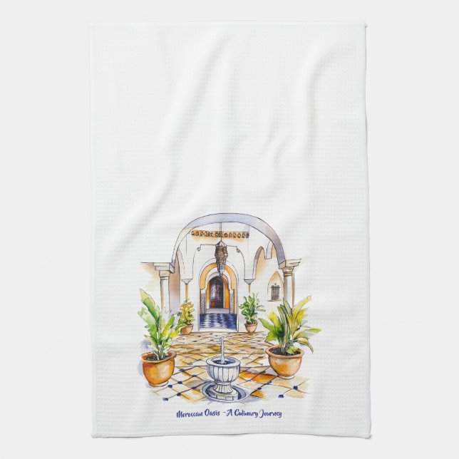 Paño De Cocina Moroccan Oasis - A Culinary Journey Kitchen Towels (Vertical)