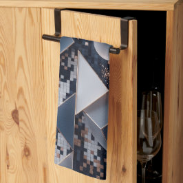 Paño De Cocina Mosaico abstracto futurista de Navidad en 3D