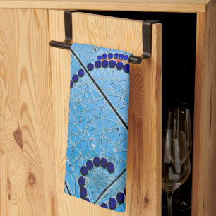 Paño De Cocina Mosaico azul