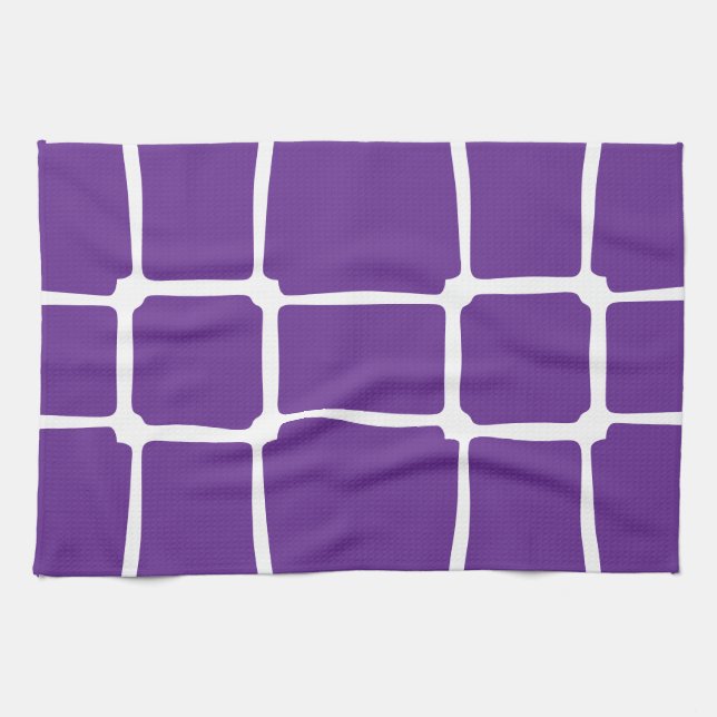 Paño De Cocina Mosaico de cuadrado desigual púrpura (Horizontal)