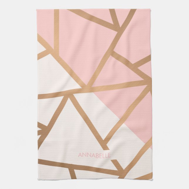 Paño De Cocina Mosaico de oro Rosa (Vertical)