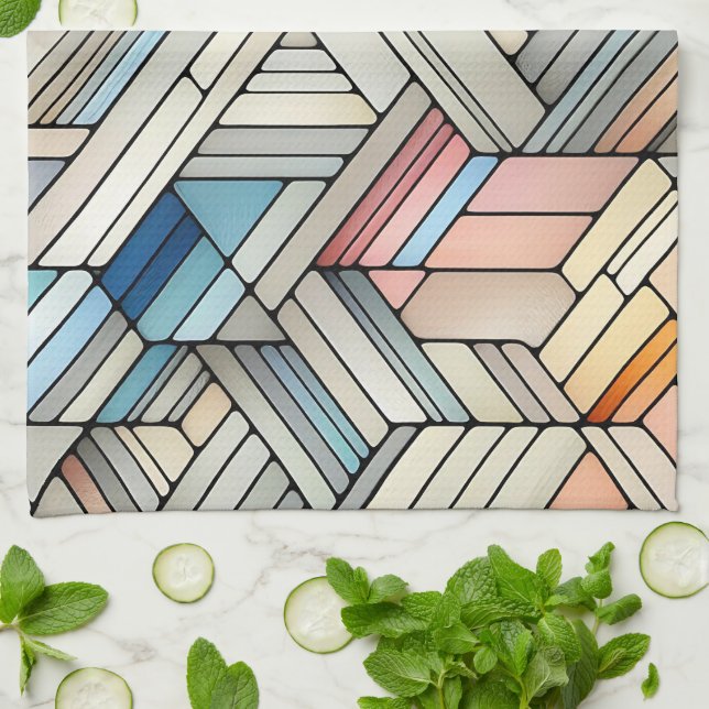 Paño De Cocina Mosaico geométrico (Doblado)