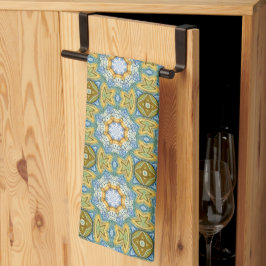 Paño De Cocina Mosaico Golden Petal - Tile cálido de estilo vinta