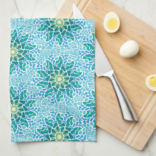 Paño De Cocina Mosaico Marino (Doblado Cuarto)