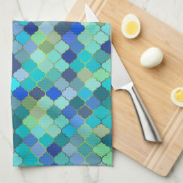 Paño De Cocina Mosaico marroquí Aqua Azul