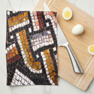 Paño De Cocina Mosaico romano de color otoñal