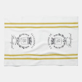 Paño De Cocina Mostaza Estilo Vintage Sack Francés con nombre per