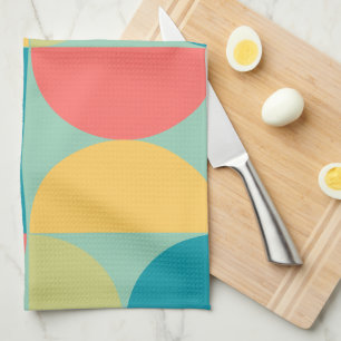 Paño De Cocina Mostaza y oliva agridulce de mediados del siglo XX