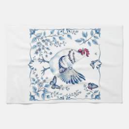 Paño De Cocina Mother’s Day Blue Porcelain Farmhouse Chicken