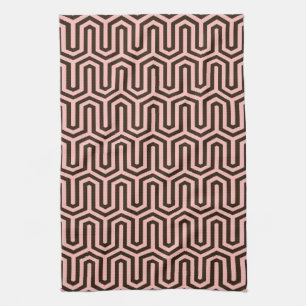 Paño De Cocina Motif egipcio Deco - rosa y chocolate