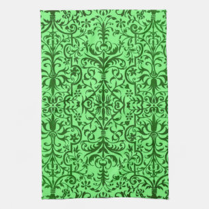 Paño De Cocina Motif victoriano en verde