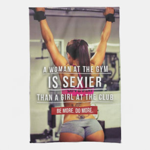Paño De Cocina Motivación del entrenamiento de gimnasio femenino