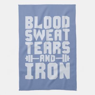 Paño De Cocina Motivación del entrenamiento - Sangre, sudor, lágr