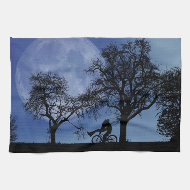 Paño De Cocina Moto de ciclismo de medianoche (Horizontal)