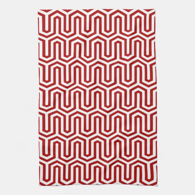 Paño De Cocina Moto deco egipcio - rojo y blanco (Vertical)