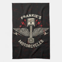 Motocicleta de nombre personalizado Alas de pistón