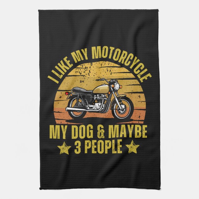 Paño De Cocina Motocicleta de perro (Vertical)