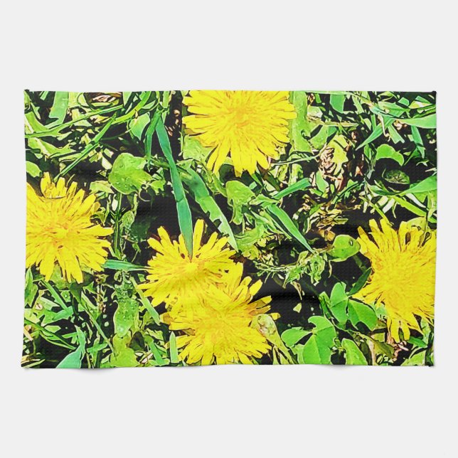 Paño De Cocina Mountain Dandelions Foto De Ottawa Canada (Horizontal)