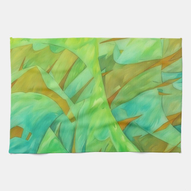 Paño De Cocina Mountain Thrills Abstract Artsy Kitchen Towel (Horizontal)