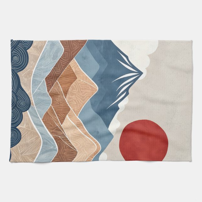 Paño De Cocina Mountains Sunset Beauty (Horizontal)