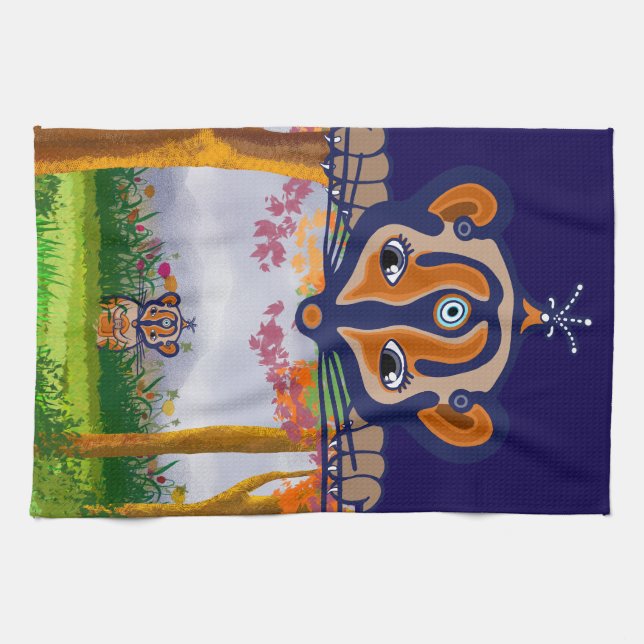 Paño De Cocina Mouse in the field (Horizontal)