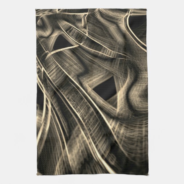 Paño De Cocina Muchas torcidas parecen pino quemado con palangre (Vertical)