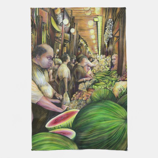Paño De Cocina Muchos hombres, muchos melones, Budapest (Vertical)