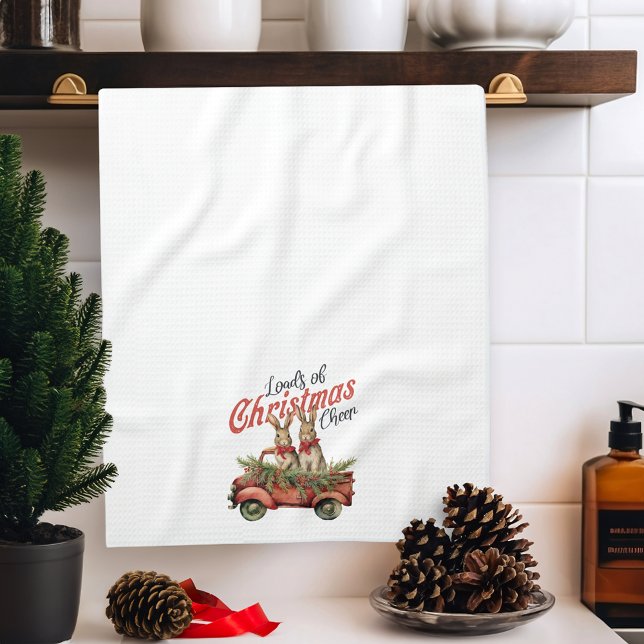 Paño De Cocina Muchos Navidades saludan a los conejos en Camión R (Subido por el creador)