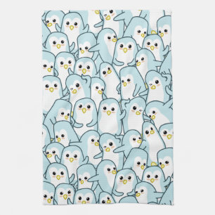 Paño De Cocina Muchos pingüinos personalizados