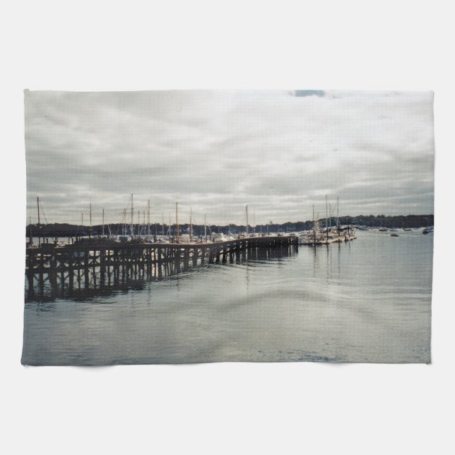 Paño De Cocina Muelle de barcos (Horizontal)