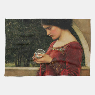 Paño De Cocina Mujer Bola de Cristal Pintura de Waterhouse