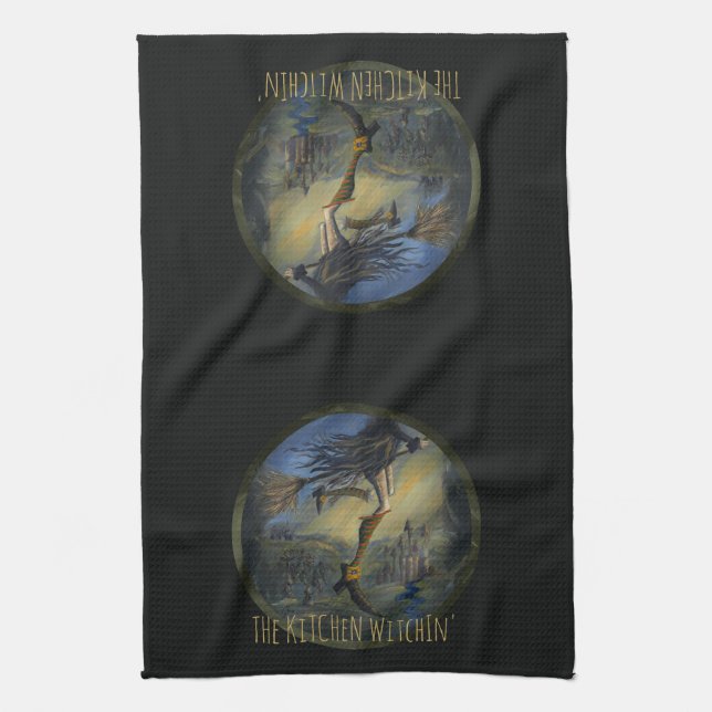 Paño De Cocina Mujer bruja (Vertical)