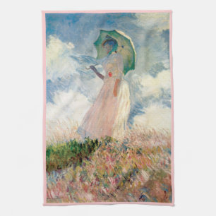 Paño De Cocina Mujer con la "promenade" Monet del parasol