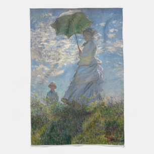 Paño De Cocina Mujer de Claude Monet con un parasol 1875