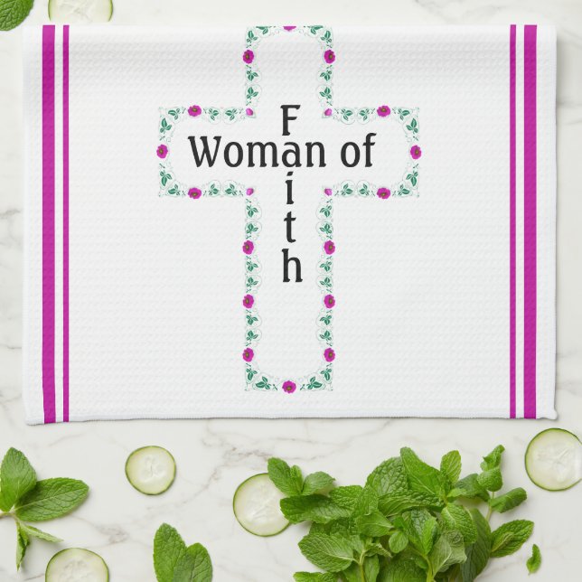 Paño De Cocina Mujer de fe (Doblado)