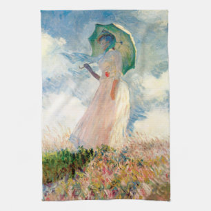 Paño De Cocina Mujer de Monet con un parasol