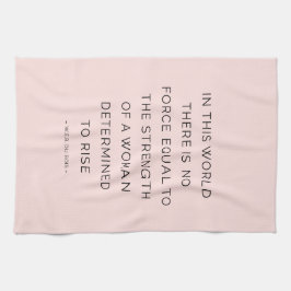 Paño De Cocina Mujer determinada que inspira citas rosas negras