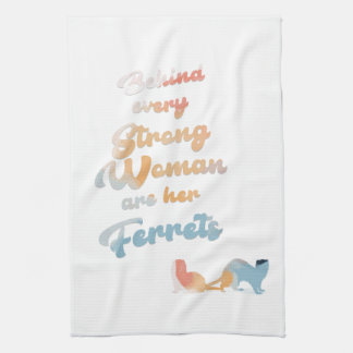Paño De Cocina Mujer fuerte... remolque de ferrets