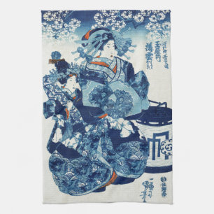 Paño De Cocina Mujer geisya japonesa, Kuniyoshi, Ukiyo-e