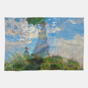 Paño De Cocina Mujer Monet Paraguas Impresionismo
