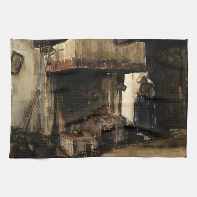 Paño De Cocina Mujer por tierra de Vincent van Gogh (Horizontal)