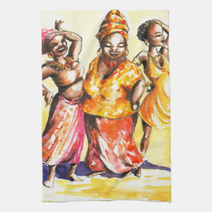 Paño De Cocina Mujeres del baile