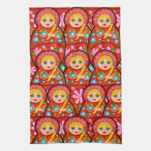 Paño De Cocina Muñeca rusa de la jerarquización - Matryoshka
