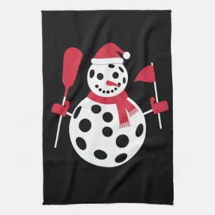 Paño De Cocina Muñeco de nieve familia gorro Santa Xmas Picklebal