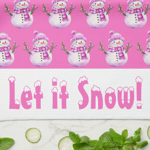 Paño De Cocina Muñeco de nieve personalizado de Navidad Sweet Pin